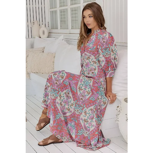 Daiquiri Print Zoie Maxi Dress