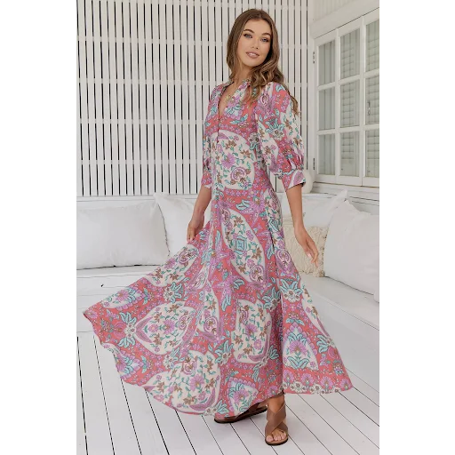 Daiquiri Print Zoie Maxi Dress